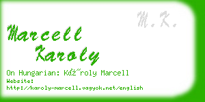 marcell karoly business card